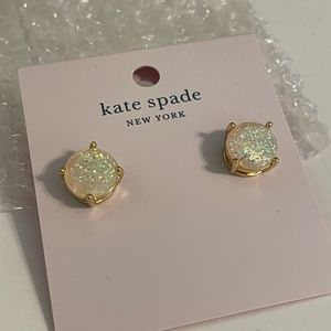 NWT Kate Spade opal glitter earrings